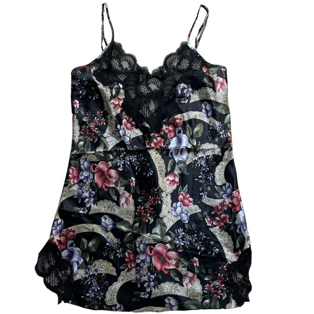 Victoria’s Secret vintage gold label Large slip dress floral 90s lingerie